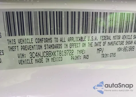 2019 Jeep Compass Sun And Wheel Fwd из США, поврежденный, VIN 3C4NJCBBXKT819722